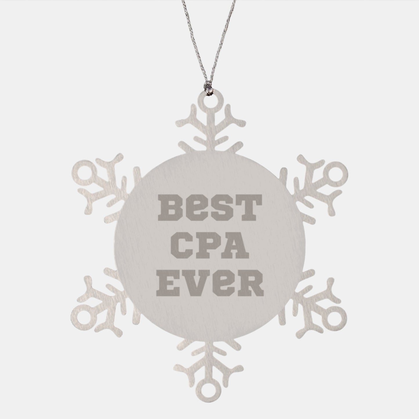 Best Cpa Ever Snowflake Ornament, Funny Quote Gifts from Friends, Unique Christmas CPA Gifts for Men - Image 1