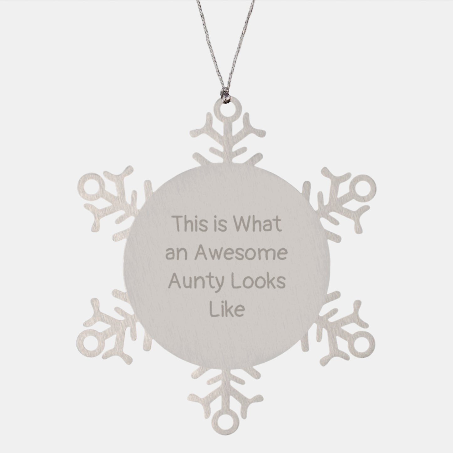 Aunty Snowflake Ornament Gifts from Family for Aunty, This Is What An Awesome Aunty Looks Like, Christmas Unique Presents, Funny Quote. - Image 1
