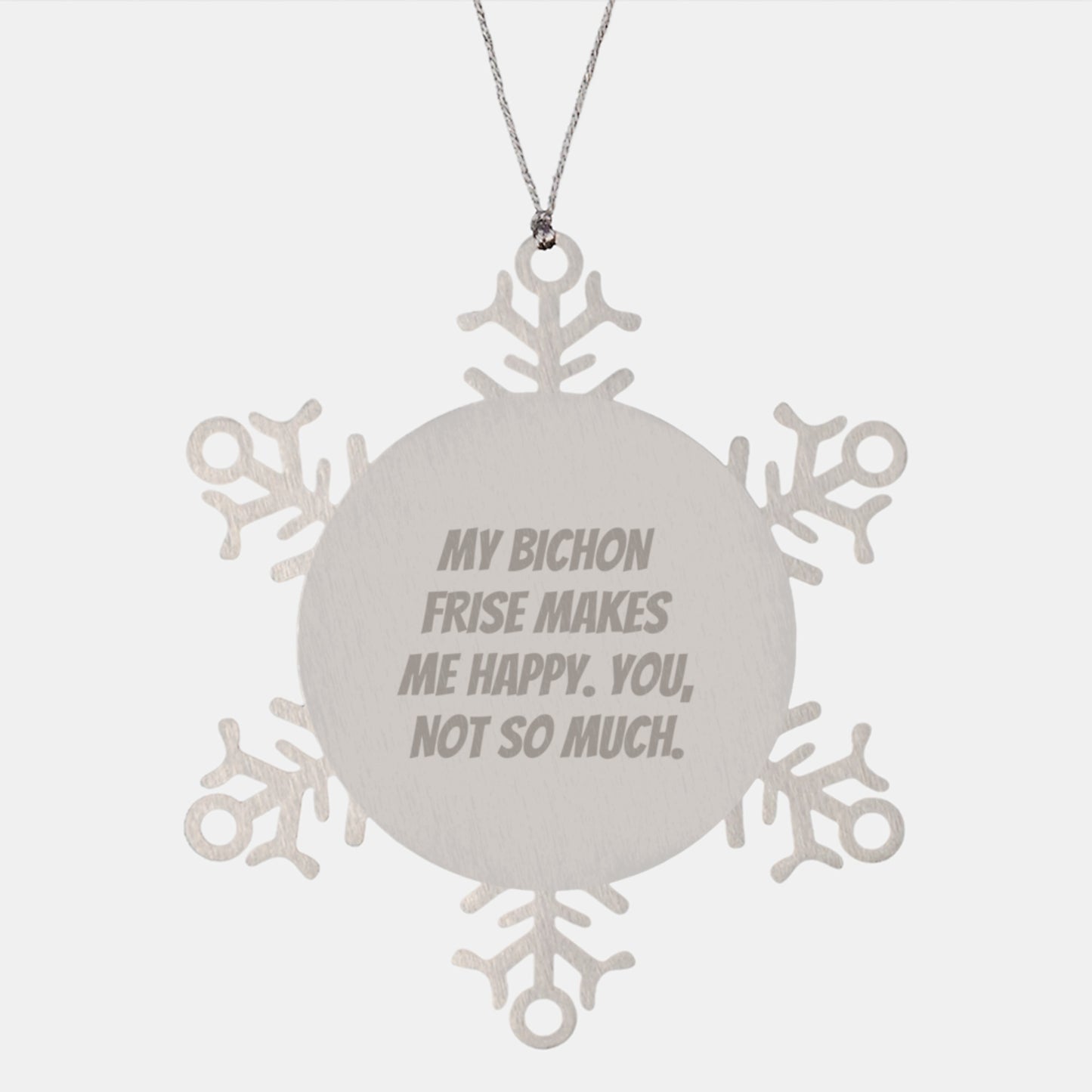 Bichon Frise Dog Gifts, Funny Quote Ornaments, Snowflake Christmas Memorable Presents from Friends, Gifts for Bichon Frise Dog Lovers, Unique Holiday Treasures - Image 1