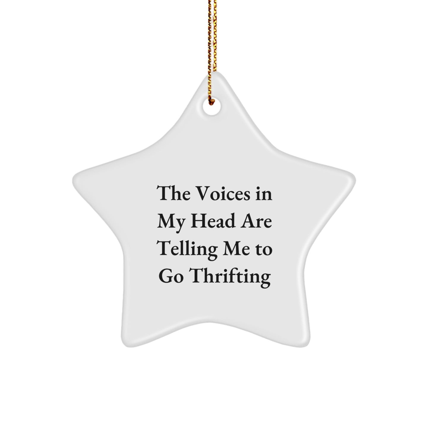 Thrifting Treasures, Funny Quotes, and Star Ornament Gifts from Friends for Thrifting Enthusiasts, Gifts from Family for Christmas - Image 1