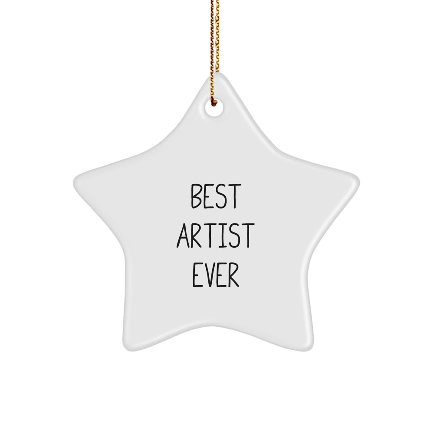 Best Artist Ever, Fun Star Ornament Gifts from Friends, Perfect for Artist Lovers - Image 1
