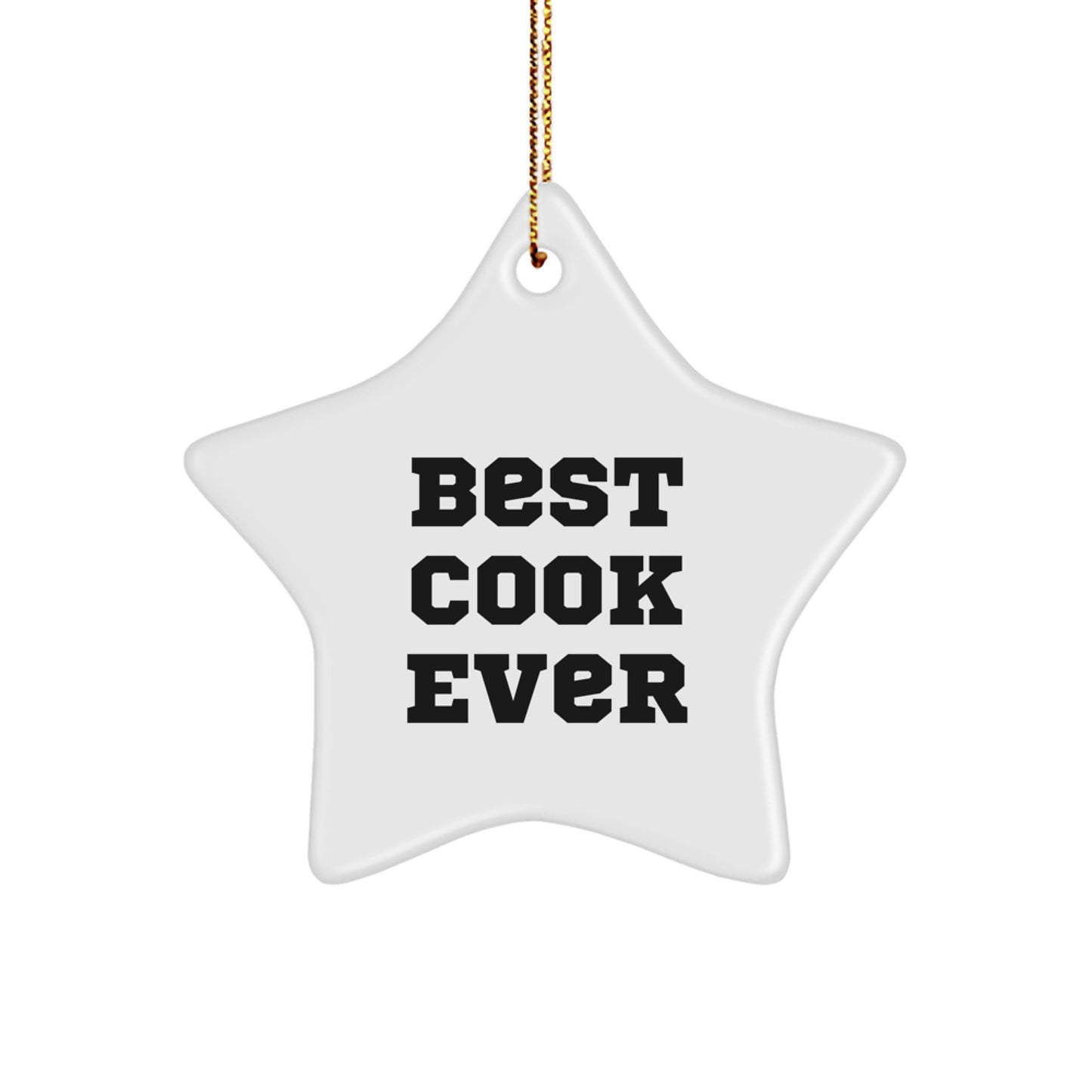 Best Cook Ever Star Ornament Gifts from Friends to Family for Christmas - Image 1