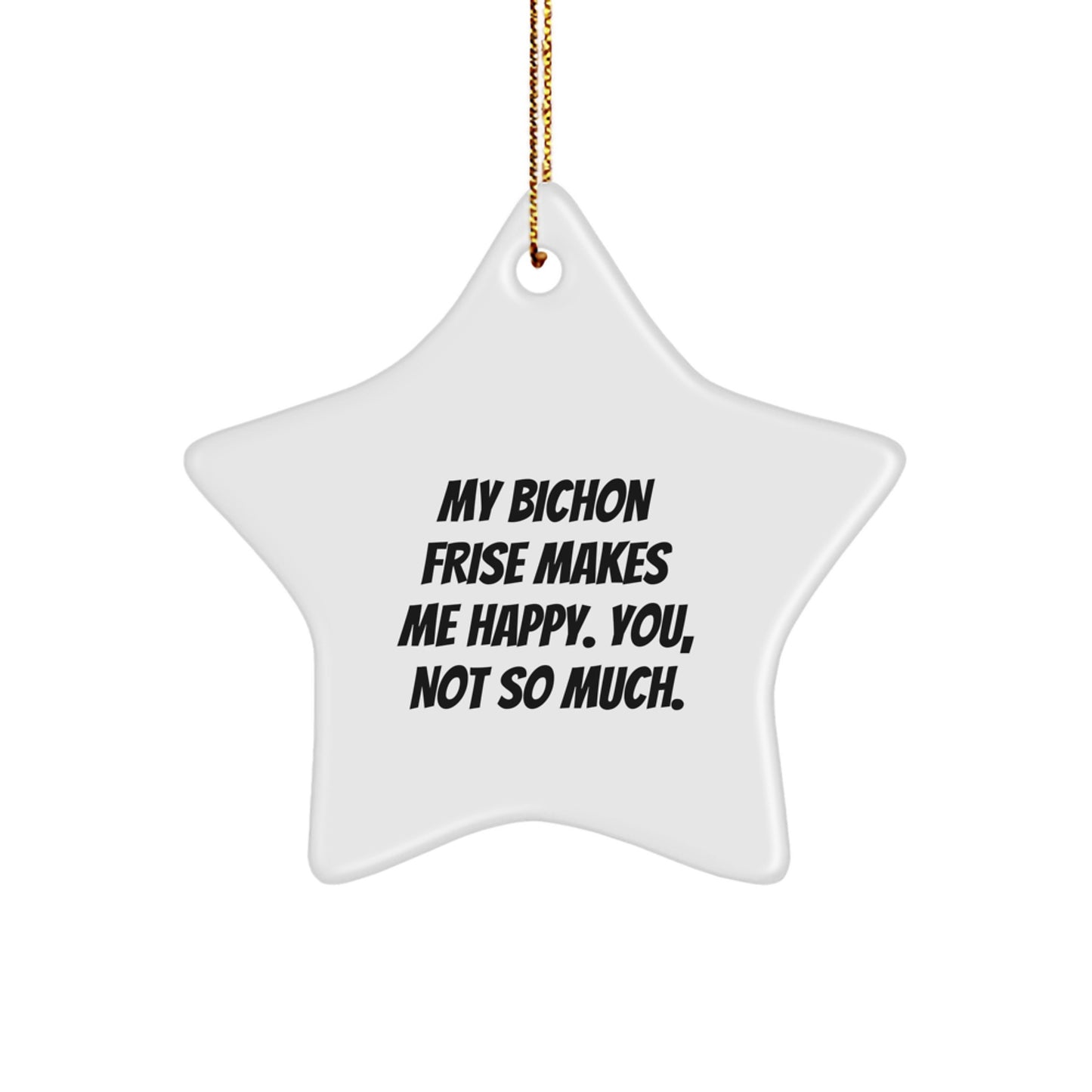 Bichon Frise Dog Lovers Star Ornament Funny Quote Gifts for Friends Family - Image 1