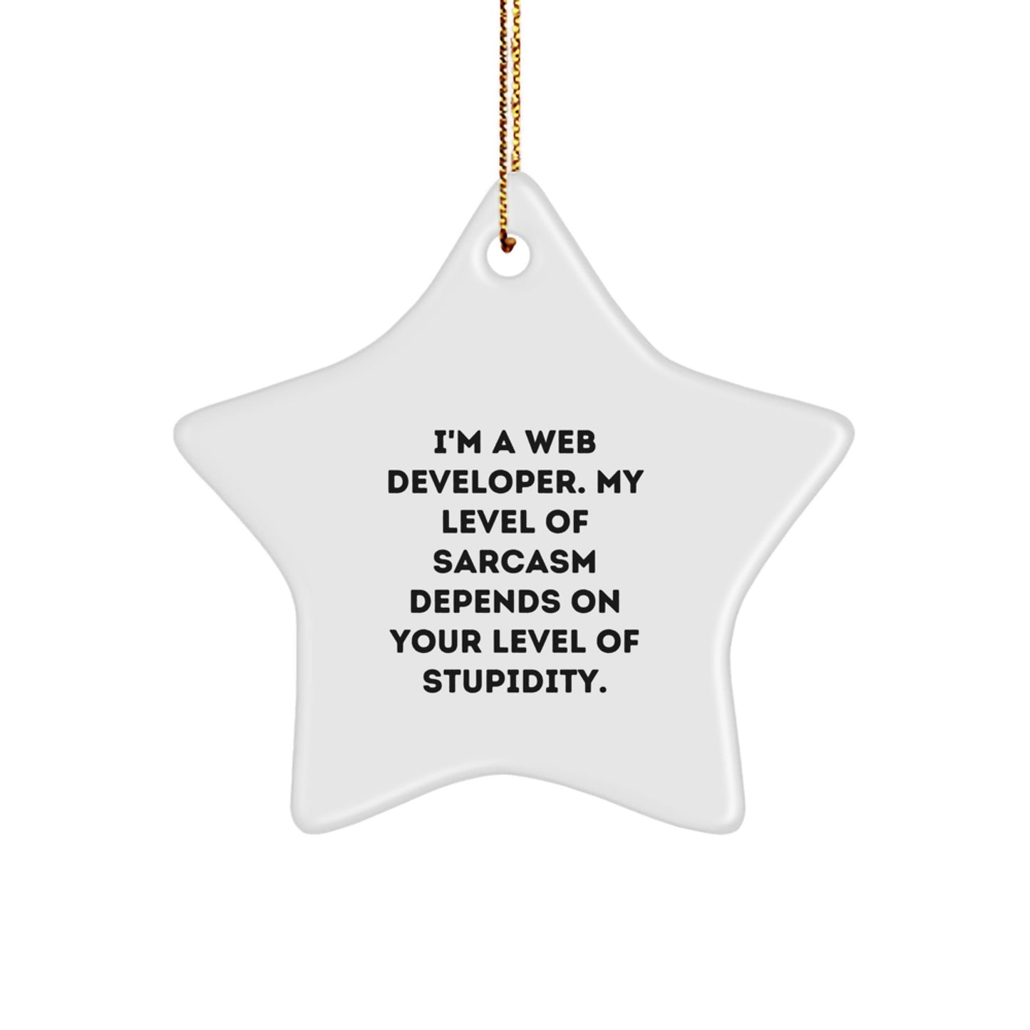 Web Developer Gifts, Star Ornament, Funny Quote, Christmas Unique Presents from Family to Friends - Image 1