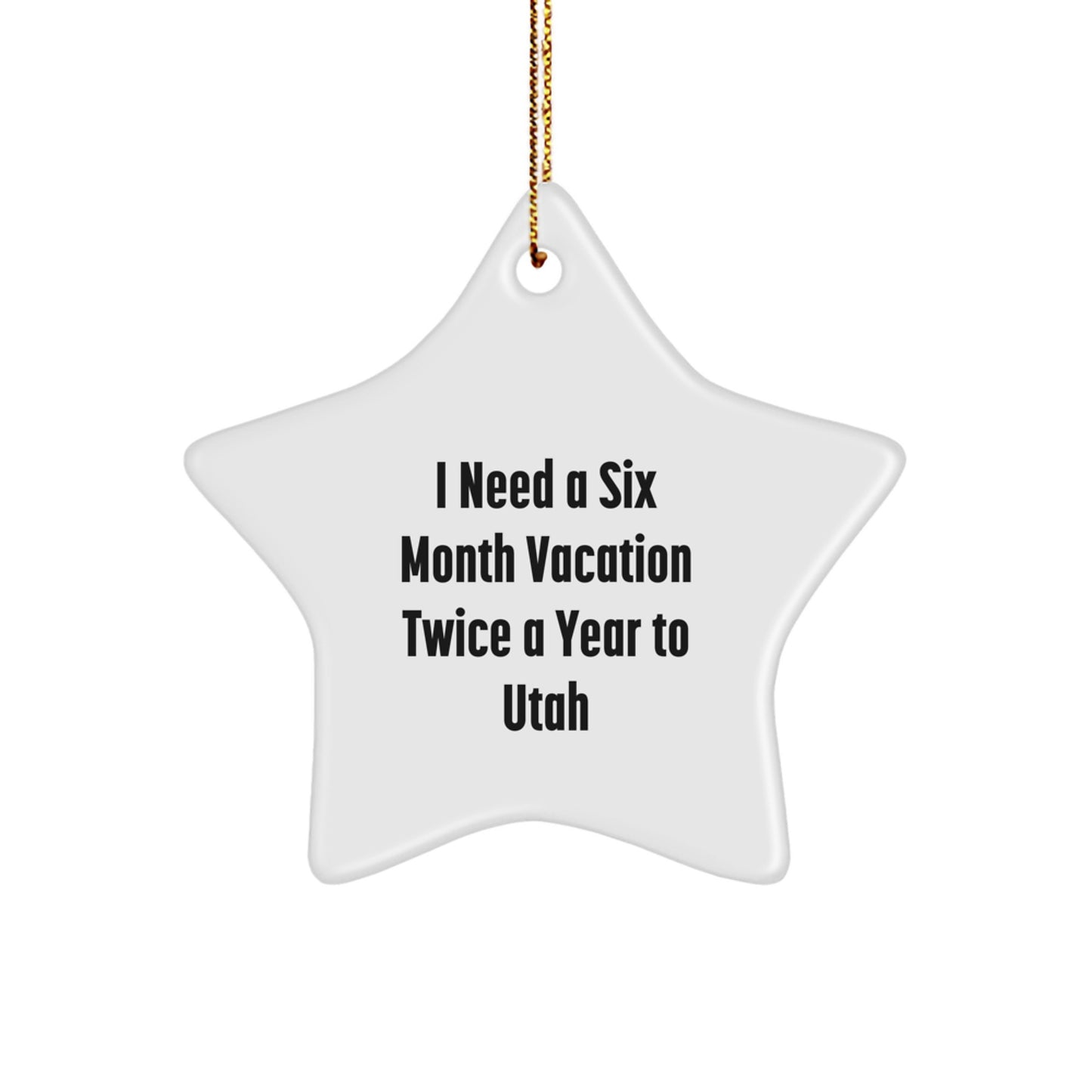 Utah Star Ornament Inspirational Gift from Friends for Men Women Family - Image 1