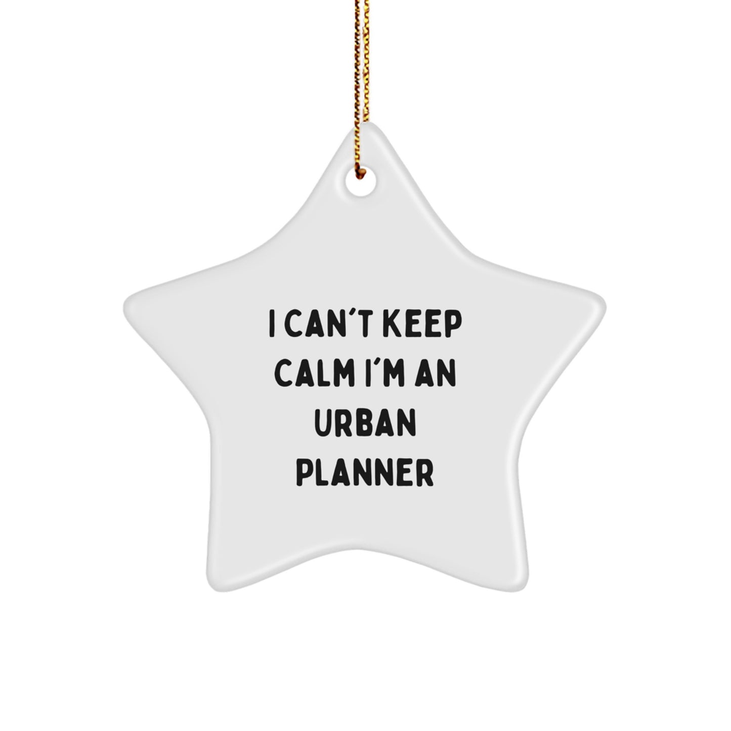 Urban Planner Gifts for Friends, 'I Can't Keep Calm I'm An Urban Planner' Funny Star Ornament, Christmas Unique Presents from Family, Colleagues, and Coworkers - Image 1