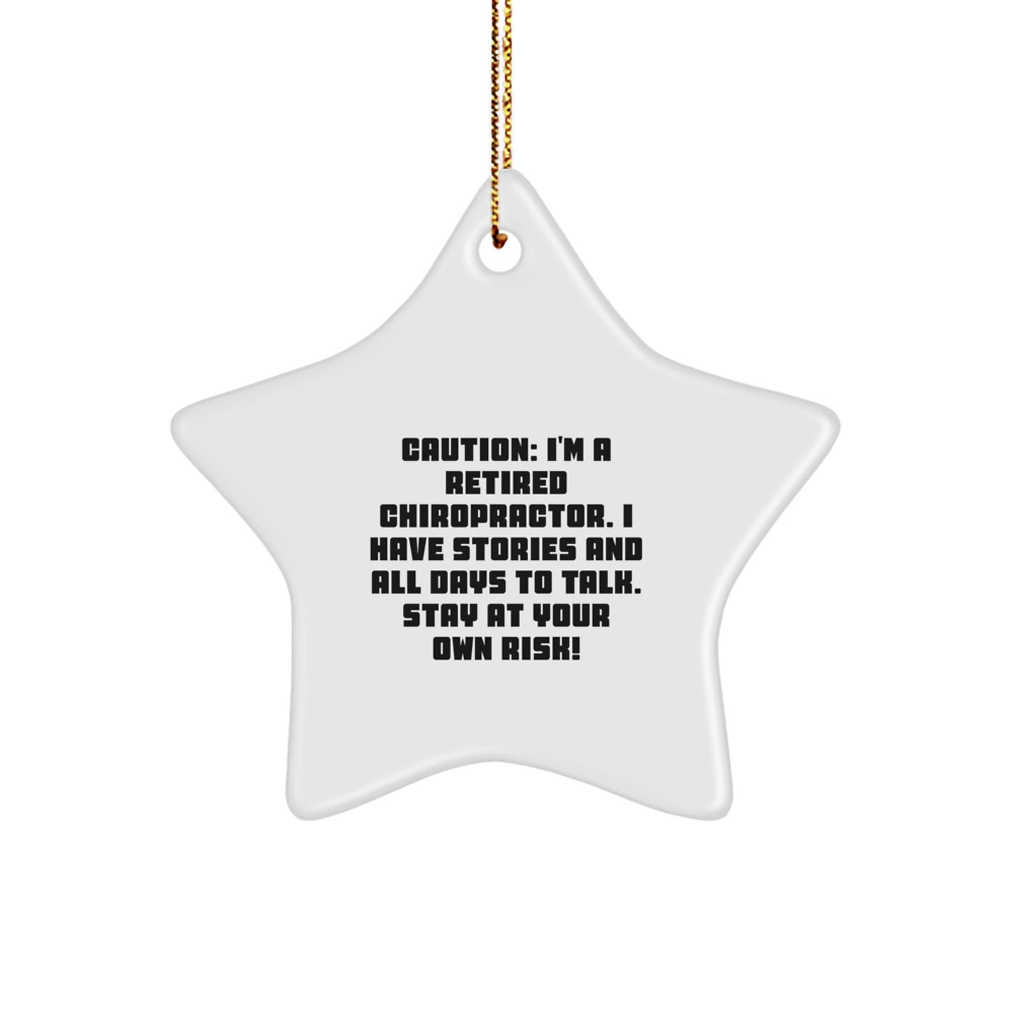 'Tis the Season for Chiropractors! Funny Star Ornament Gifts from Friends, Coworkers, Family for Chiropractor, Men, Women, Christmas Star Ornament Quote - Image 1