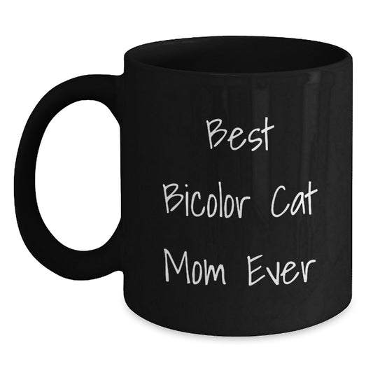 Bicolor Cat Mom Gifts for Her, Funny Coffee Mug for Birthday, 'Best Bicolor Cat Mom Ever', Gifts from Family to Friends - Main