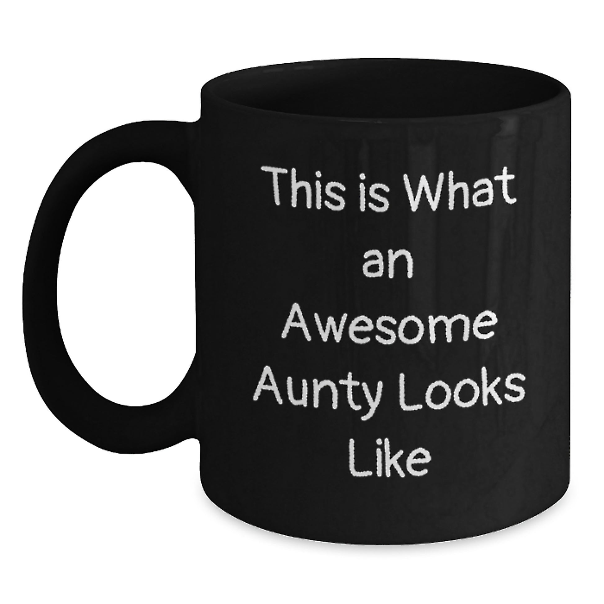 Awesome Aunty Gifts, Funny Quote Black Coffee Mugs, Graduation Unique Gifts from Family to Aunty, Gifts for Aunty - Main