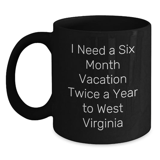 West Virginia Lover Gifts for Friends, Funny Black Coffee Mugs for West Virginia Enthusiasts, Unique West Virginia Christmas Unique Gifts for Men and Women - Main