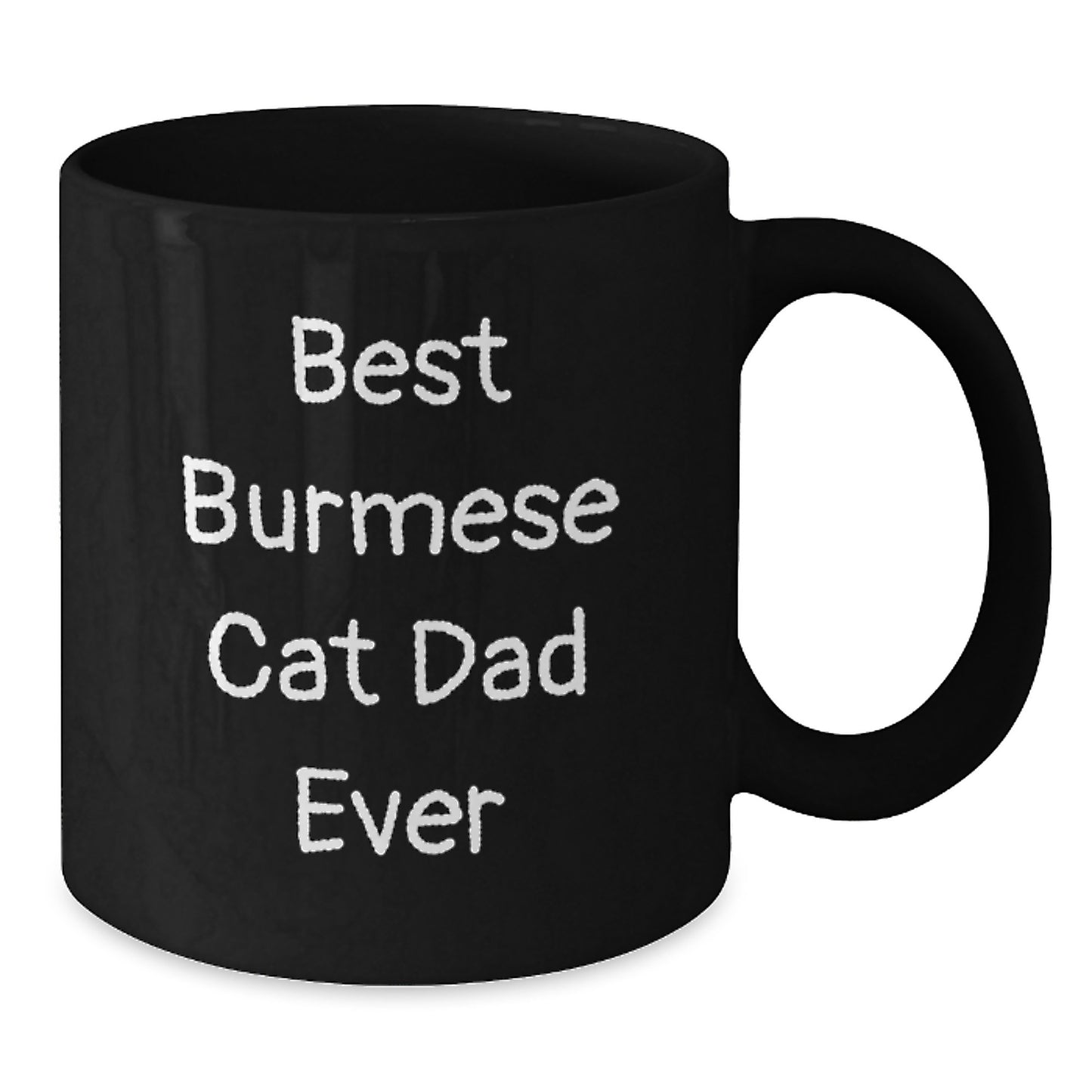 Burmese Cat Dad Gifts from Men for Burmese Cat Lovers, Funny Black Coffee Mug for Graduation, 'Best Burmese Cat Dad Ever' Quote - Additional