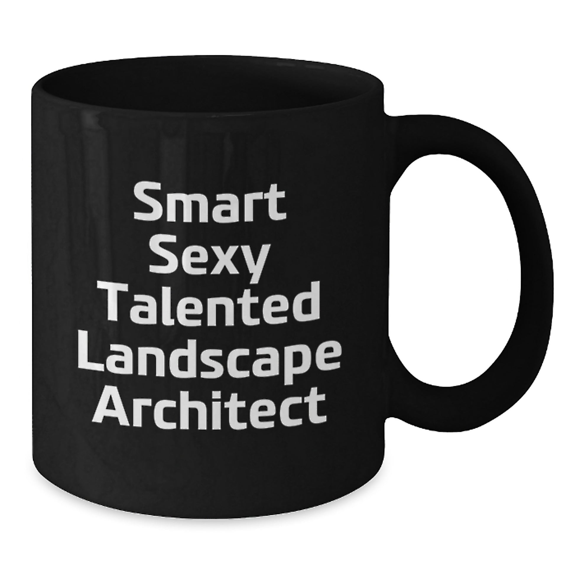 Smart Sexy Talented Landscape Architect Funny Graduation Gifts for Men from Friends, Unique Black Coffee Mug - Additional