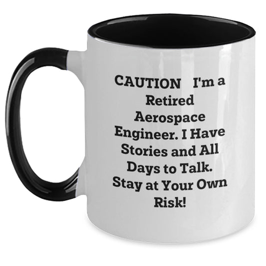 Aerospace Engineer Humor Christmas Two Tone Coffee Mug Gifts from Friends and Family - Main