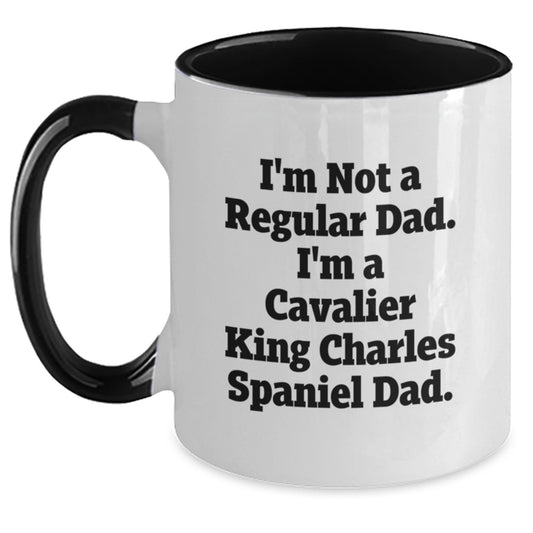 Cavalier King Charles Spaniel Dog Gifts, Funny Quote, Two Tone Coffee Mug for Graduation, Gifts from Men to Friends, Gifts for Dog Lovers, Unique Graduation Present - Main