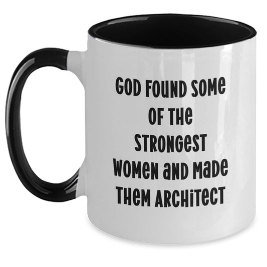 Architect Inspirational Gift from Friends for Birthday - Two Tone Coffee Mug with Funny Quote - Main