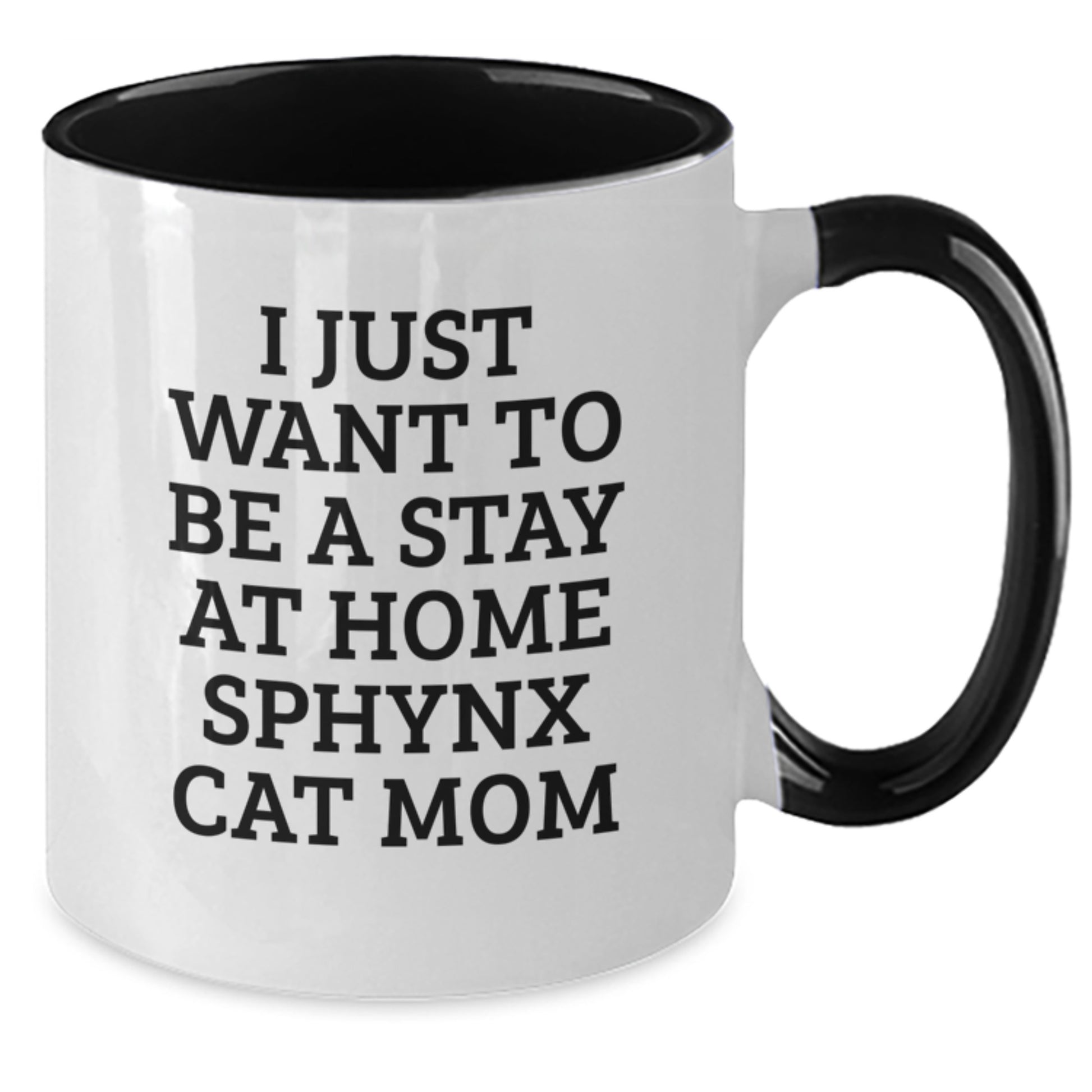 Sphynx Cat Mom Gifts, Funny Quote Two Tone Coffee Mugs, Graduation Unique Gifts from Friends for Sphynx Cat Enthusiasts, Black and White, Red and White, Navy and White, Pink and White - Additional