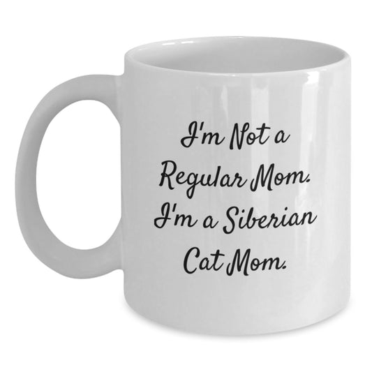 Siberian Cat Mom Gifts From Mom to Siberian Cat Lover, Funny White Coffee Mug, 11oz or 15oz Capacity, Birthday Unique Gifts - Main