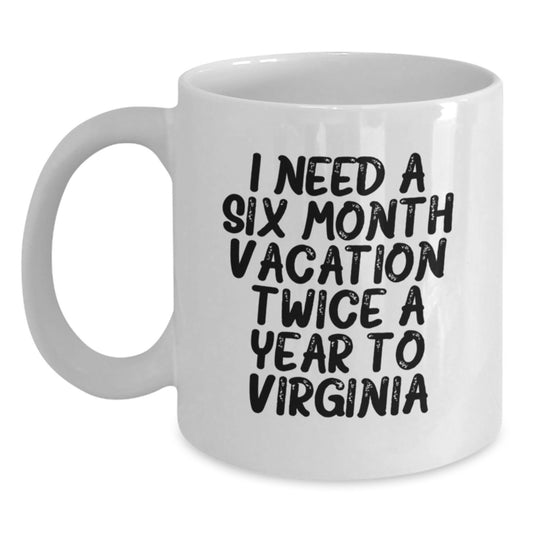 Virginia Enthusiast Funny Coffee Mugs, Unique Gifts from Friends for Virginia, White Coffee Mug for Christmas - Main