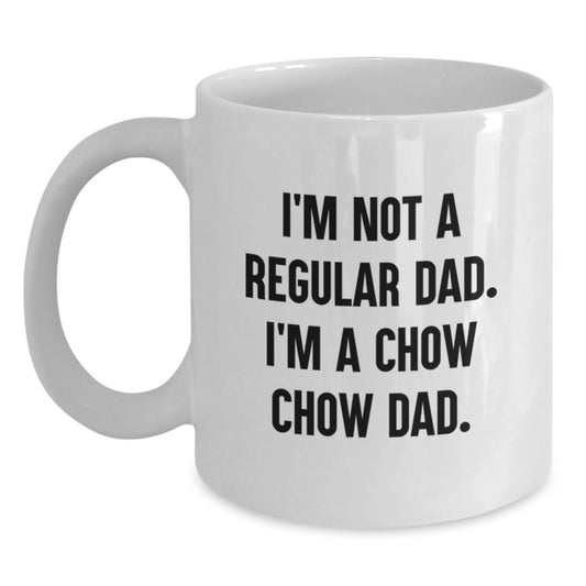 Chow Chow Dad Funny Gifts for Men from Friends Family, Unique Graduation White Coffee Mug - Main