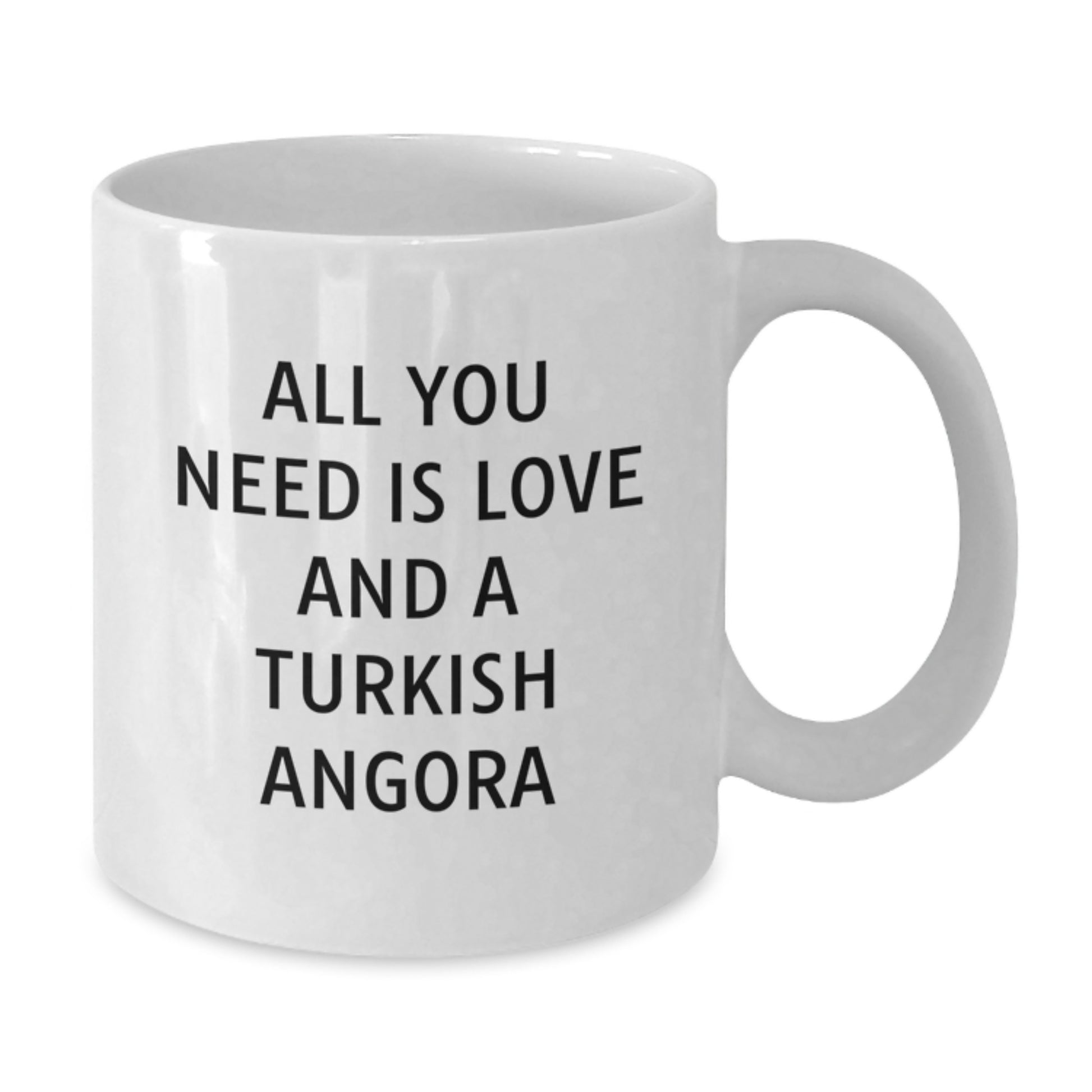 Turkish Angora Cat Gifts, All You Need is Love and a White Coffee Mug, Graduation Unique Gifts from Friends - Additional