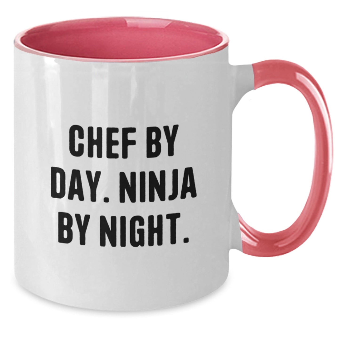 Chef By Day Ninja By Night Funny Two Tone Coffee Mug Gift for Chef Birthday - Additional