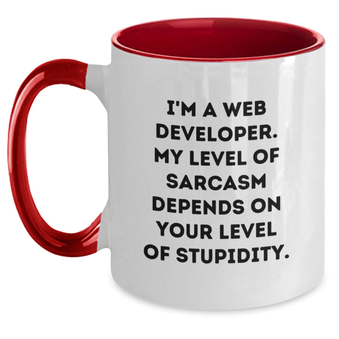 Web Developer Gifts, Funny Two Tone Coffee Mugs with Sarcasm Quote, Birthday Unique Gifts from Friends, Coworkers, or Family to Web Developers, 11oz Ceramic Mugs with Microwave and Dishwasher Safe - Main