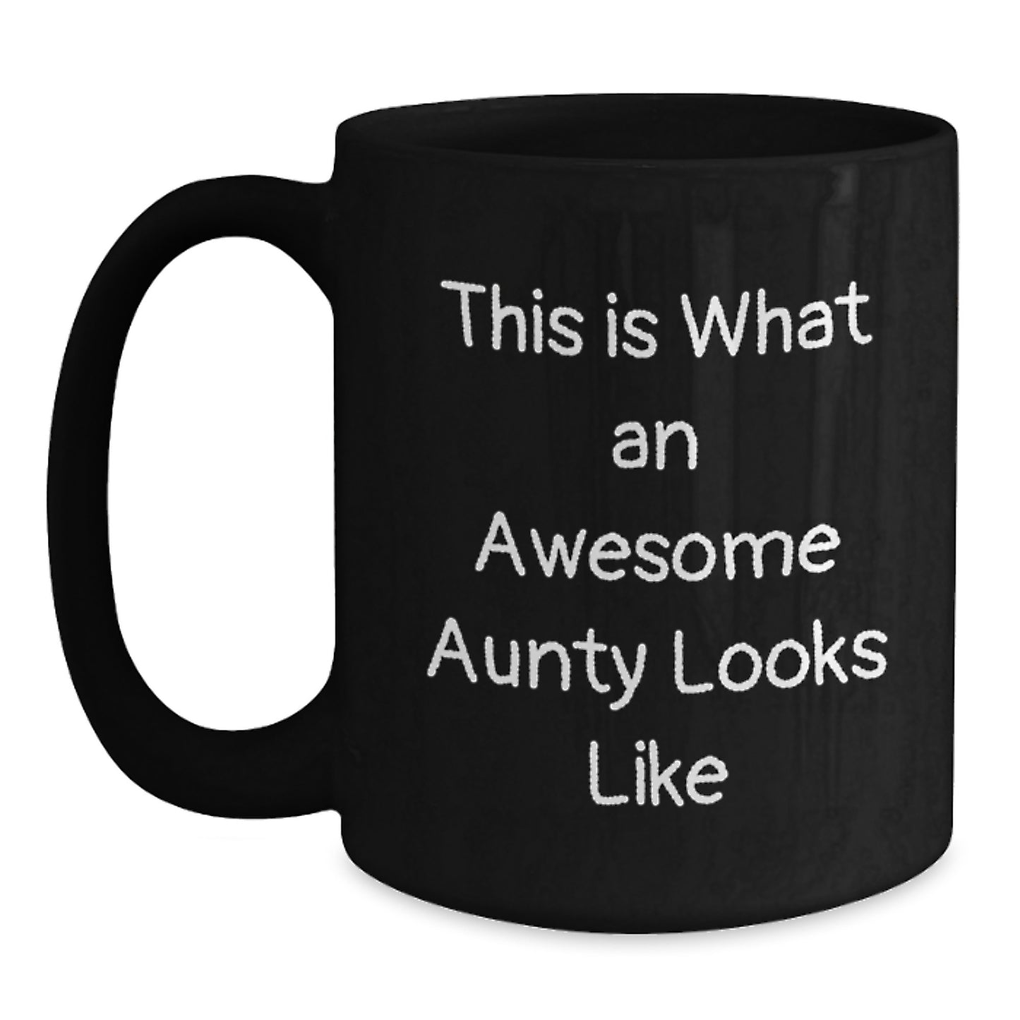 Awesome Aunty Gifts, Funny Quote Black Coffee Mugs, Graduation Unique Gifts from Family to Aunty, Gifts for Aunty - Main