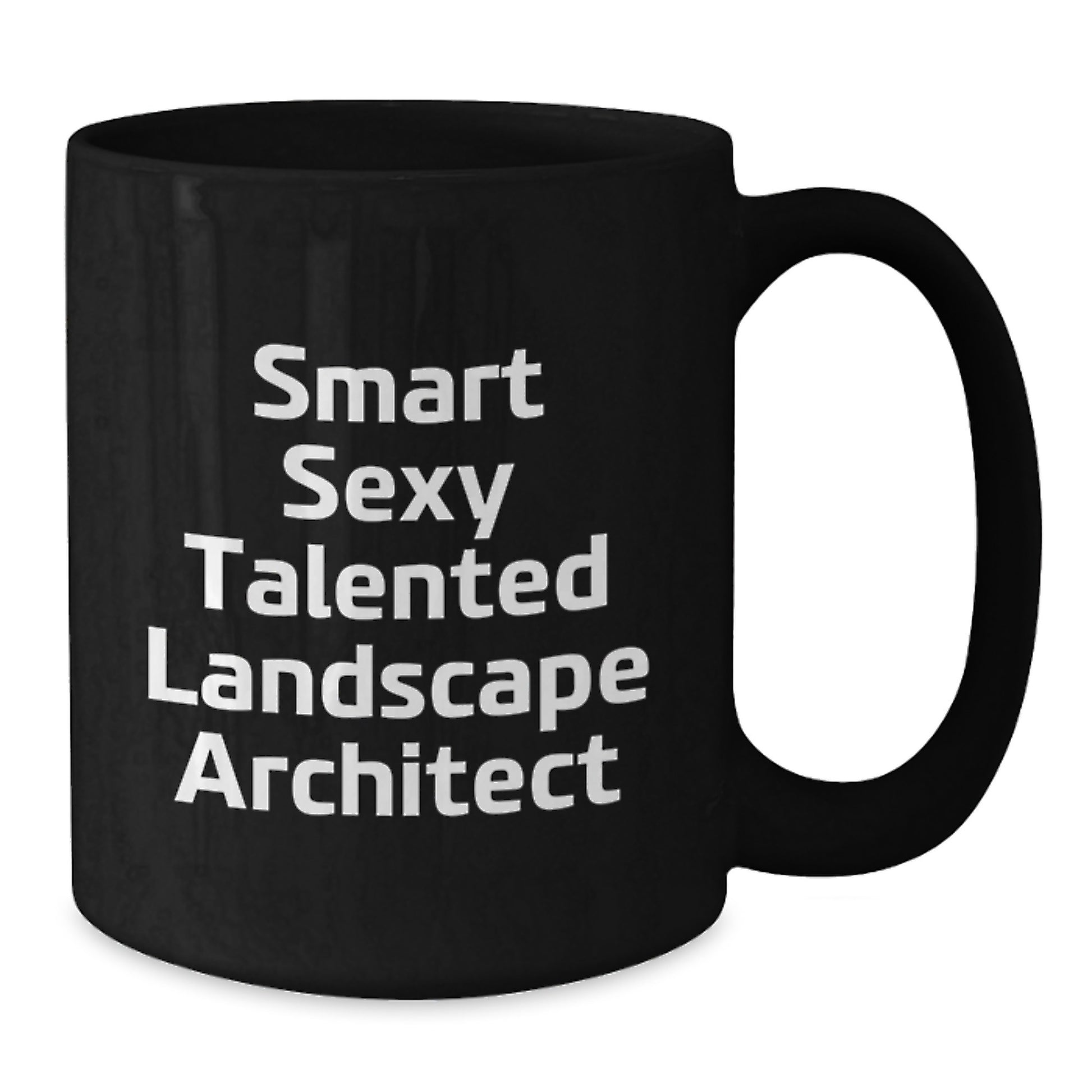 Smart Sexy Talented Landscape Architect Funny Graduation Gifts for Men from Friends, Unique Black Coffee Mug - Additional