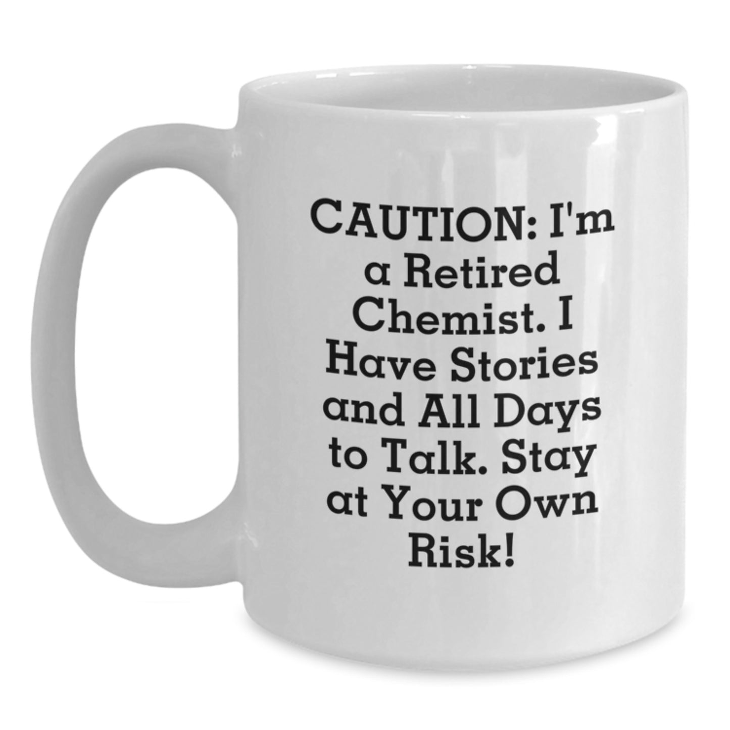 Chemist Gifts from Friends - Funny Storyteller White Coffee Mug, 11oz or 15oz, Ceramic, Microwave, Dishwasher Safe, Graduation Unique Gifts for Chemist - Main