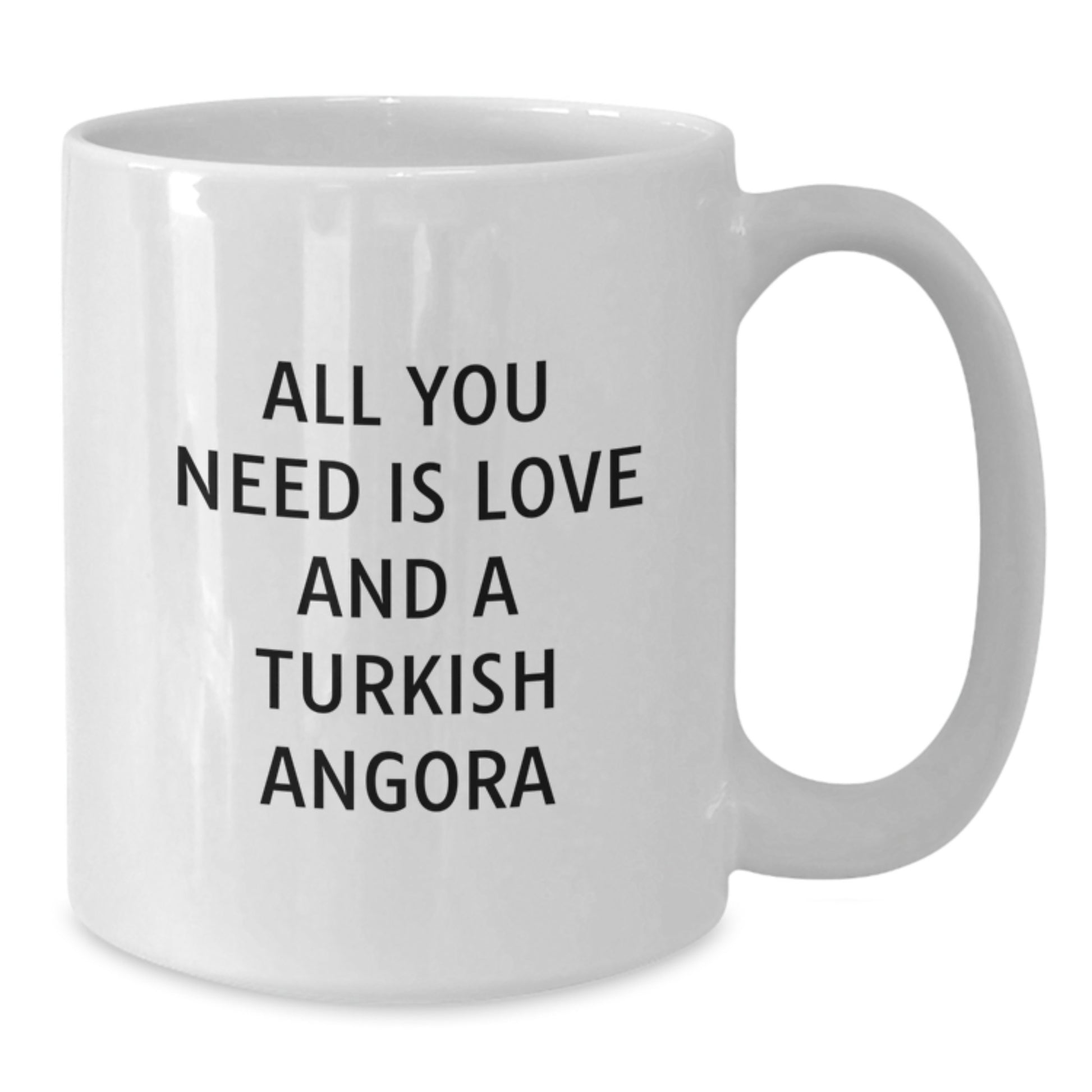 Turkish Angora Cat Gifts, All You Need is Love and a White Coffee Mug, Graduation Unique Gifts from Friends - Additional
