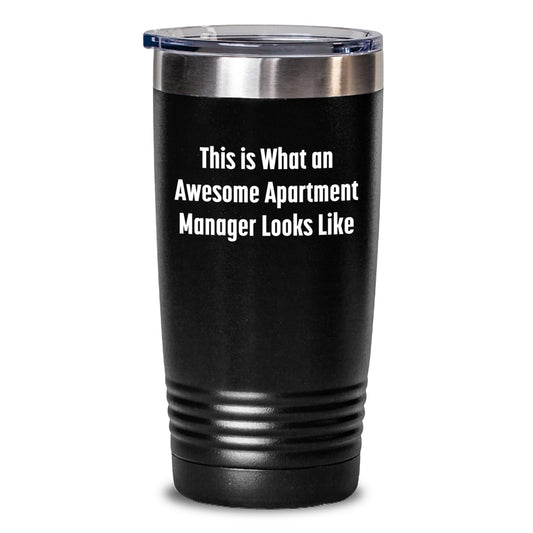 Awesomely Awesome Apartment Manager Gifts - Funny Quote Tumbler for Birthday, Gifts from Friends, Coworkers, or Family for Apartment Manager, 20oz or 30oz Stainless Steel Tumbler - Main