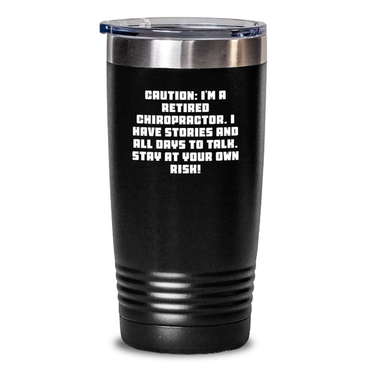Chiropractor Humor Gifts, Funny Quote Tumbler - Gifts from Friends for Chiropractor, 20oz/30oz Stainless Steel Insulated Cup - Main