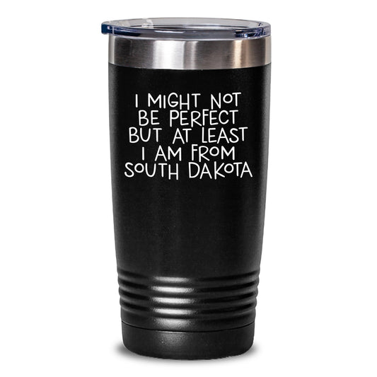 South Dakota Gifts from Friends and Family, Funny Tumbler for Graduation, I Might Not Be Perfect, Gifts for South Dakota Men and Women - Main