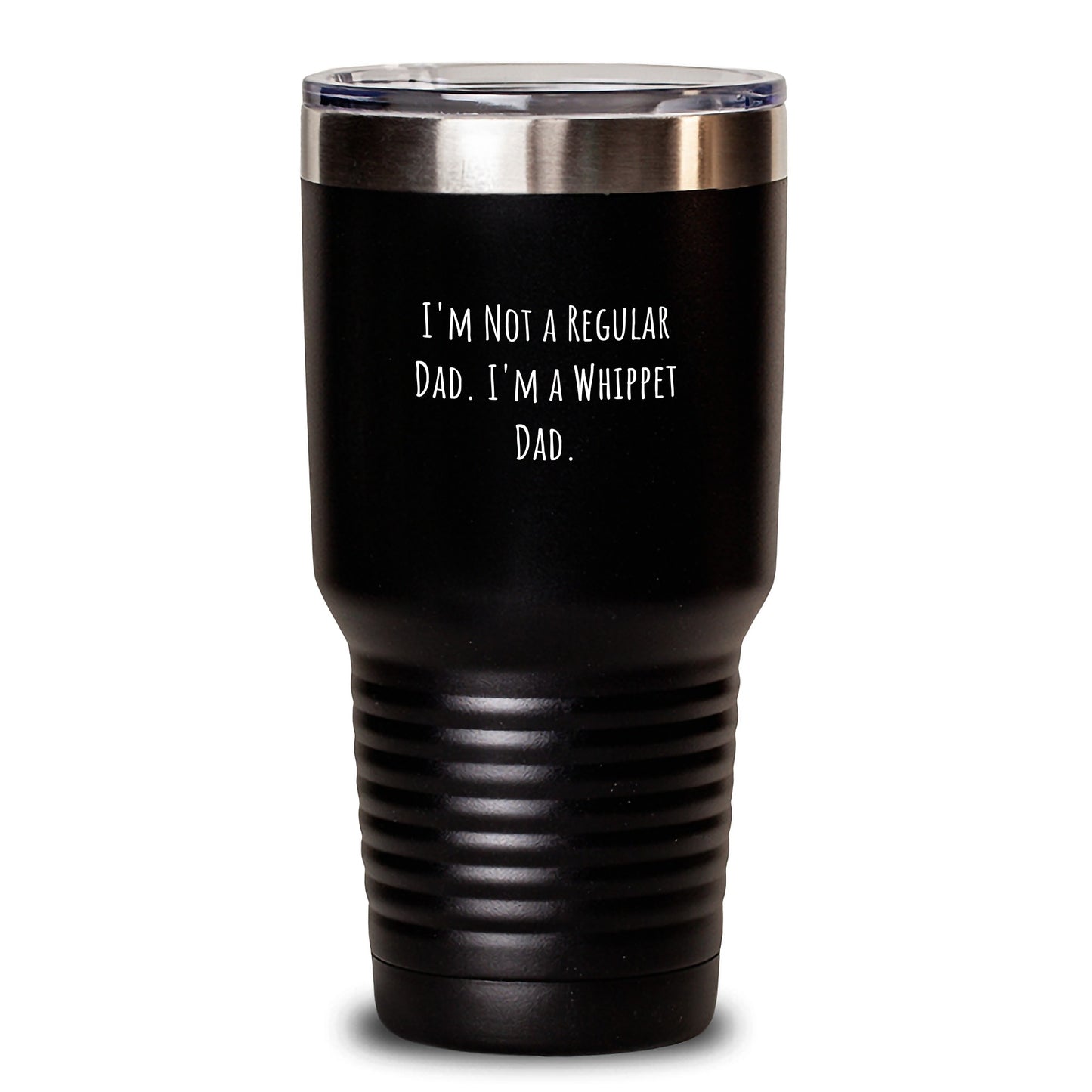 Whippet Dog Gifts for Men, Funny Whippet Dad Tumbler - Birthday Unique Gifts from Dad to Whippet Dog Lover, 'I'm Not A Regular Dad. I'm A Whippet Dad.' - Main