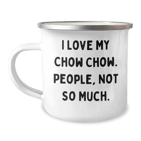 Chow Chow Dog Lovers Camping Mug Funny Gifts from Men to Chow Chow Dog Friends, Graduation Unique Gifts - Image 1