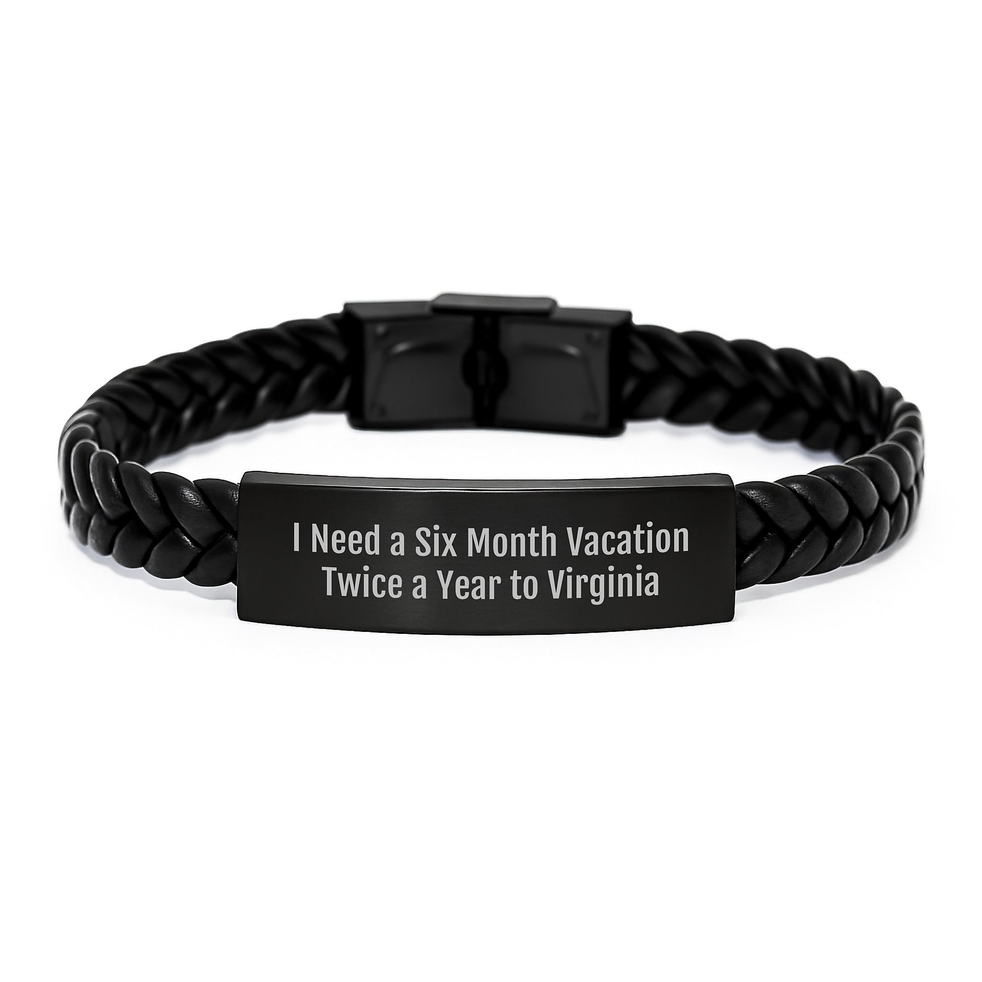 Virginia Inspiration Interlaced Leather Bracelets Gifts for Men Women Friends Family from Virginia Lovers - Image 1