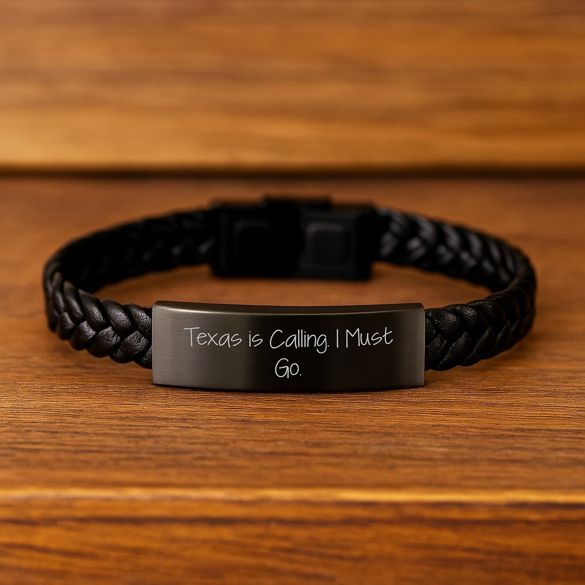 Texas Calling Interlaced Leather Bracelet Funny Quote Gifts from Friends to Graduates - Image 2