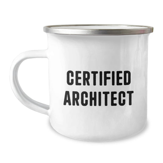 Architect Gifts for Men, Funny Quote Camping Mug, 12 oz Stainless Steel, Gifts from Friends, Unique Graduation Presents - Image 1