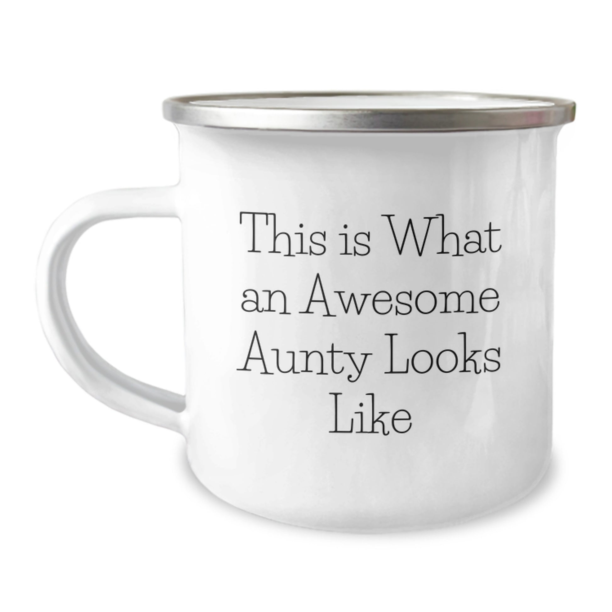 Awesome Aunty Camping Mug Gifts from Men to Aunty, Funny Quote, Graduation Unique Gifts - Image 1