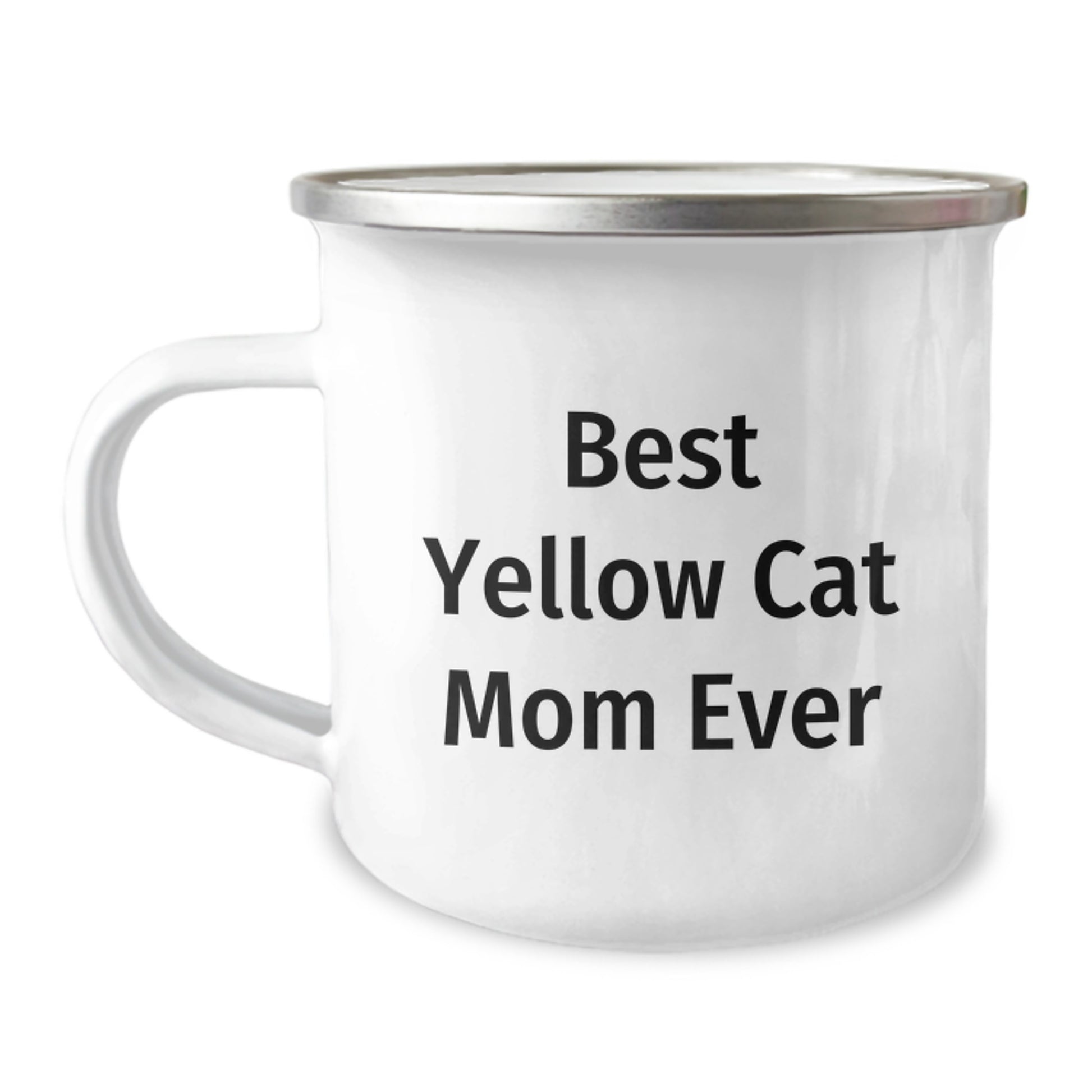 Yellow Cat Mom Gifts for Camping Mug, Funny 'Best Ever' Quote for Graduation Unique Gifts from Friends to Family - Image 1