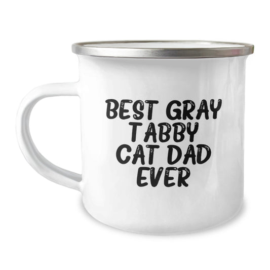Best Gray Tabby Cat Dad Ever Gray Tabby Cat Gifts for Birthday from Friends, Gray Tabby Cat Camping Mug, Gifts for Gray Tabby Cat Lovers, Unique Birthday Unique Gifts for Friends - Image 1