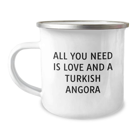 Turkish Angora Cat Lovers Gifts from Family, Unique Camping Mug for Men and Women, Inspirational Quotes for Graduation - Image 1
