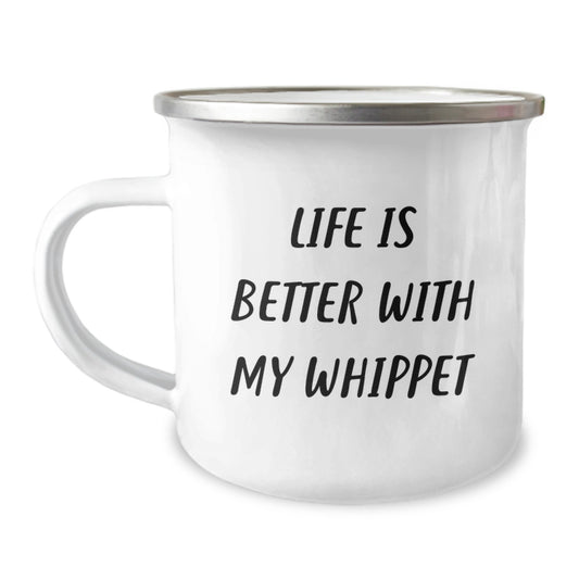 Whippet Dog Lovers Gifts from Family - Life Is Better With My Whippet Camping Mug for Birthday - Image 1