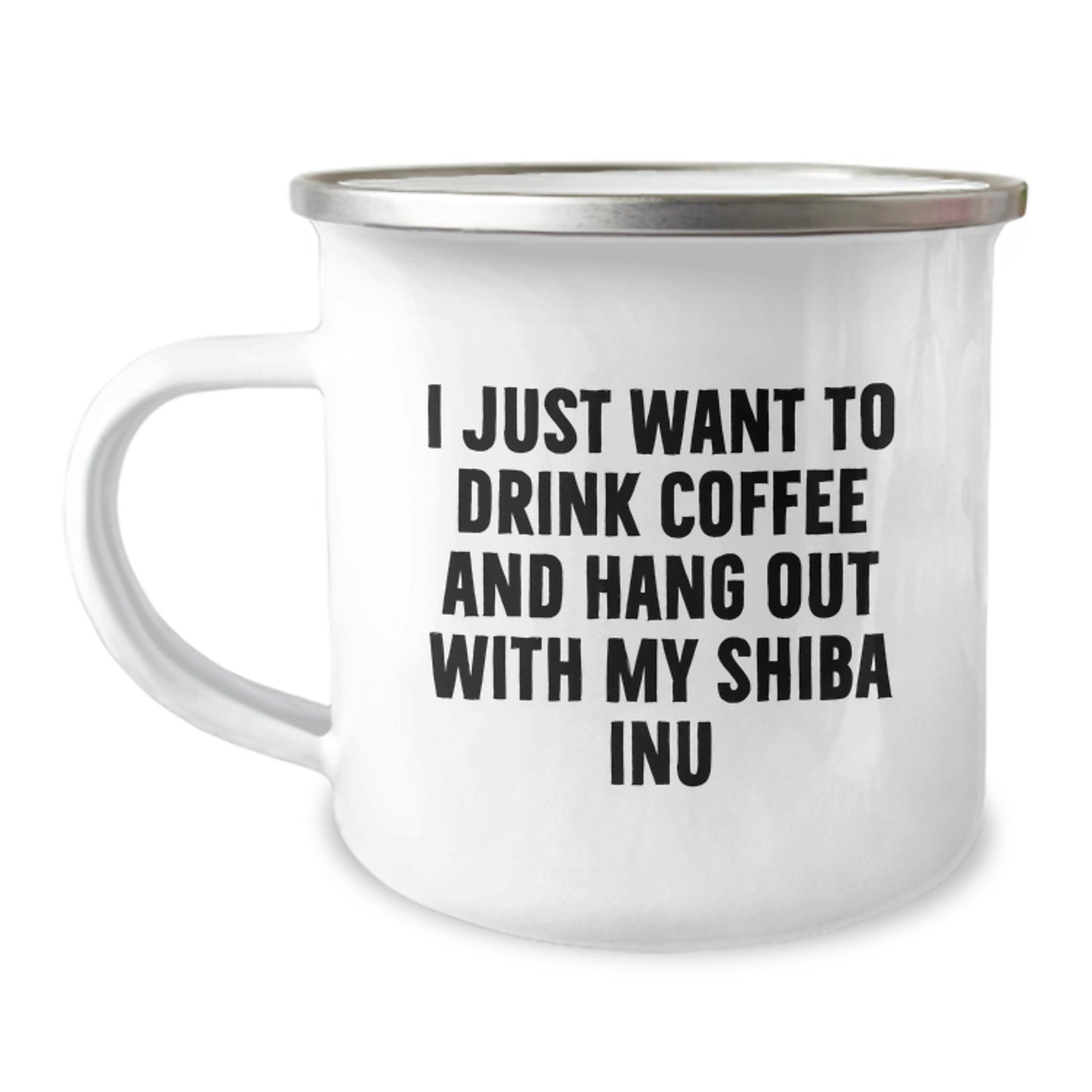 Shiba Inu Dog Gifts, Funny Camping Mugs for Friends, I Just Want To Drink Coffee And Hang Out With My Shiba Inu, Birthday Unique Gifts from Men to Family - Image 1