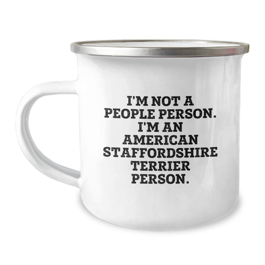 American Staffordshire Terrier Dog Gifts, Funny Quote Camping Mug, Gifts from Friends for American Staffordshire Terrier Dog Lovers, Unique Birthday Presents - Image 1