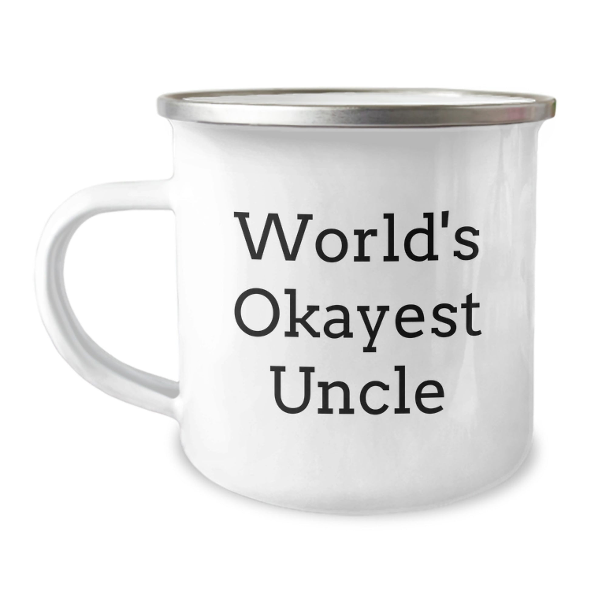 World's Okayest Uncle Funny Camping Mug Gifts from Family to Uncle for Christmas - Image 1