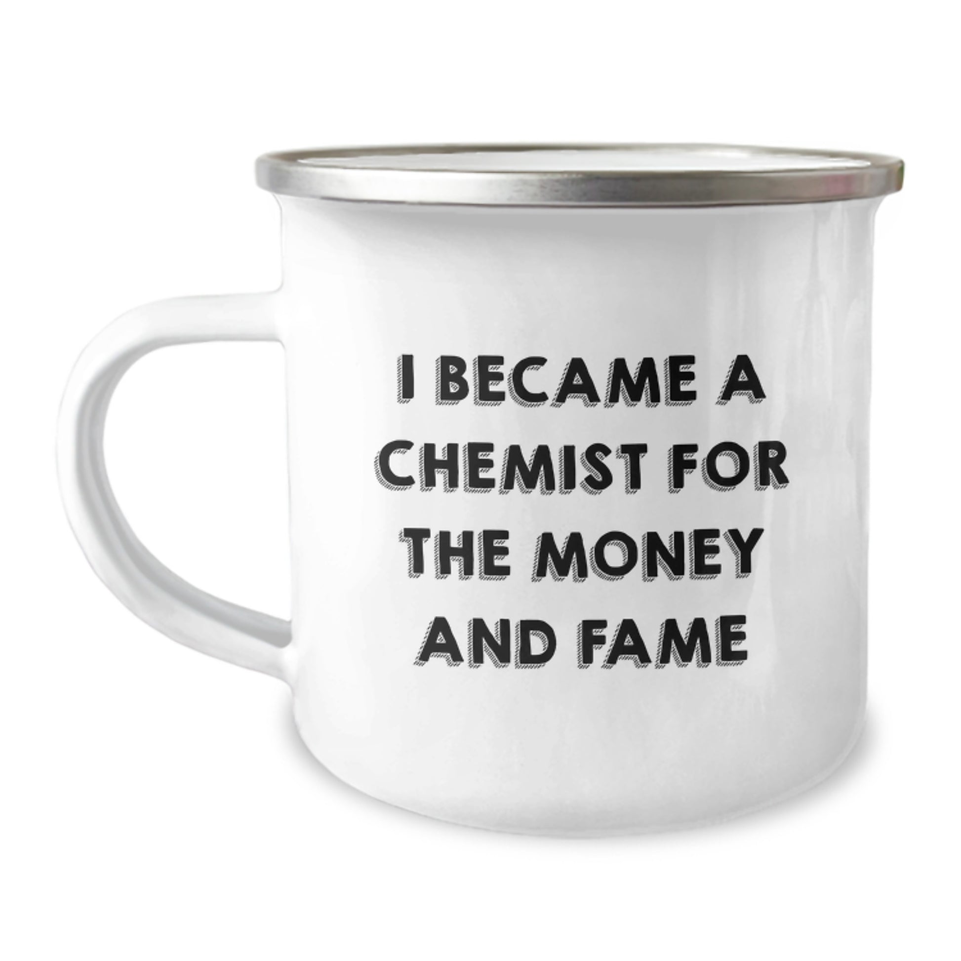 Chemist Camping Mug, Funny Quote Gifts for Chemist Friends, Christmas Unique Presents from Family - Image 1