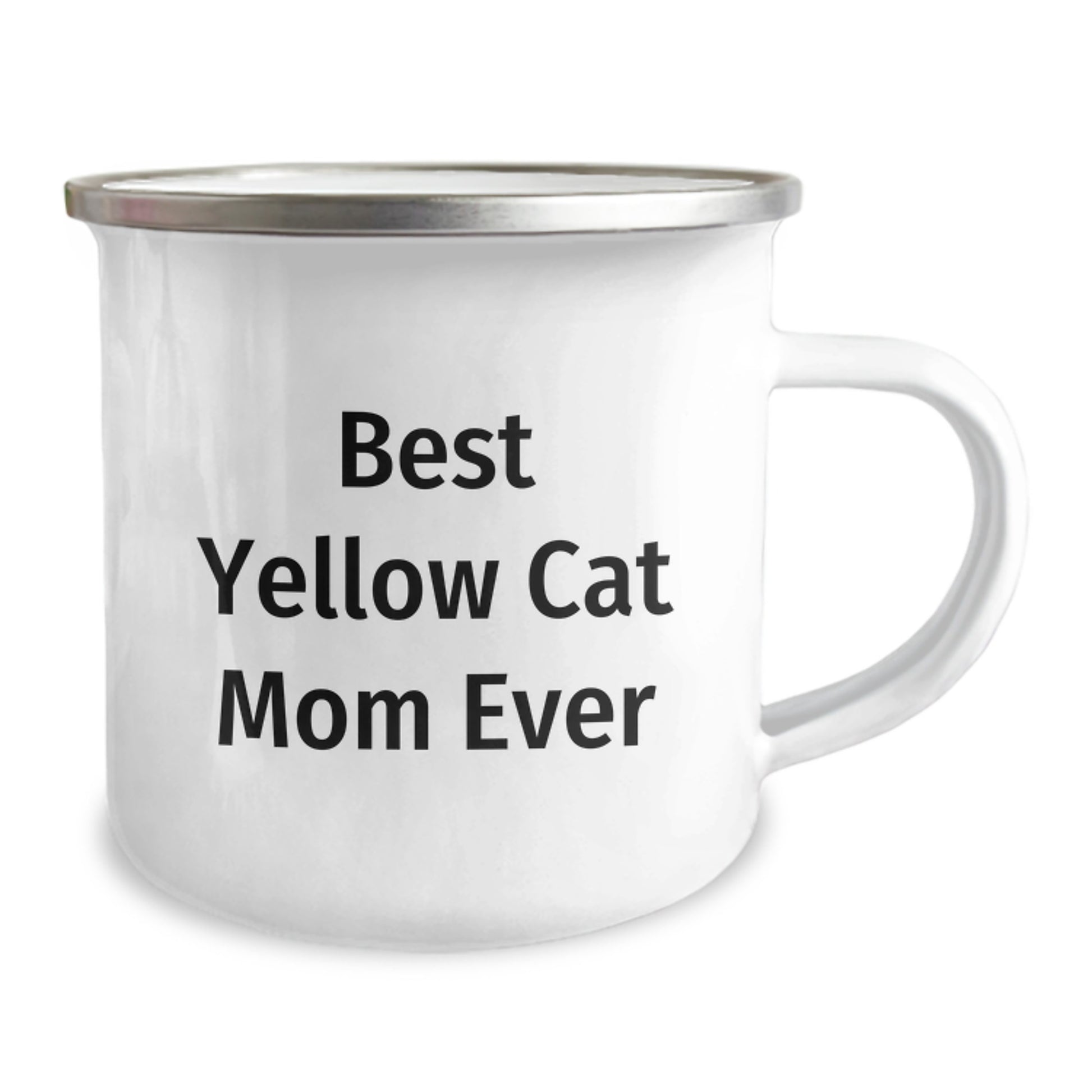 Yellow Cat Mom Gifts for Camping Mug, Funny 'Best Ever' Quote for Graduation Unique Gifts from Friends to Family - Image 2