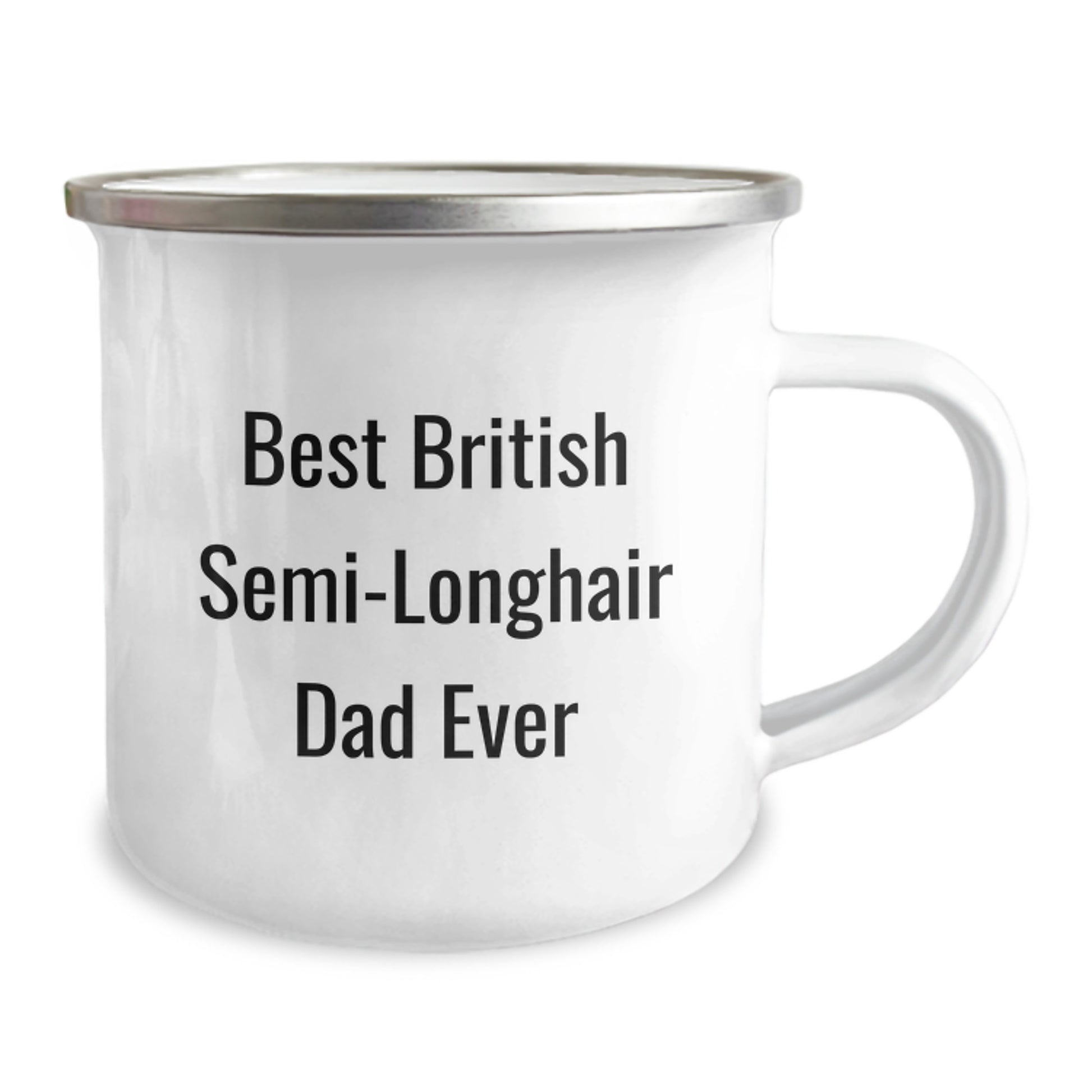British Semi-Longhair Cat Dad Gifts from Men to Family - Camping Mug for Graduation Celebrations, Funny Quote - Image 2