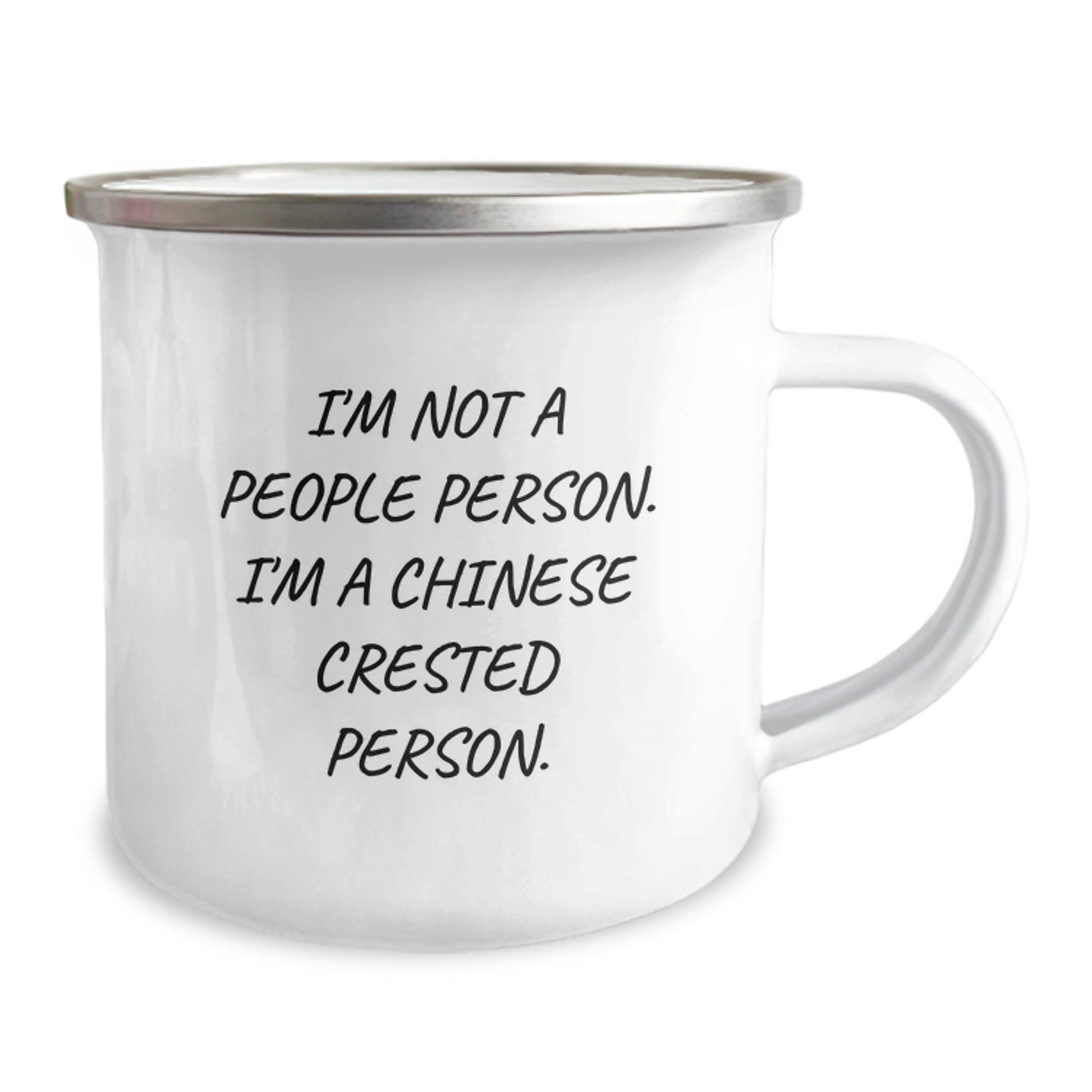 Chinese Crested Dog Lover's Funny Camping Mug, Gifts from Friends to Family, Birthday Unique Gifts for Men and Women - Image 2